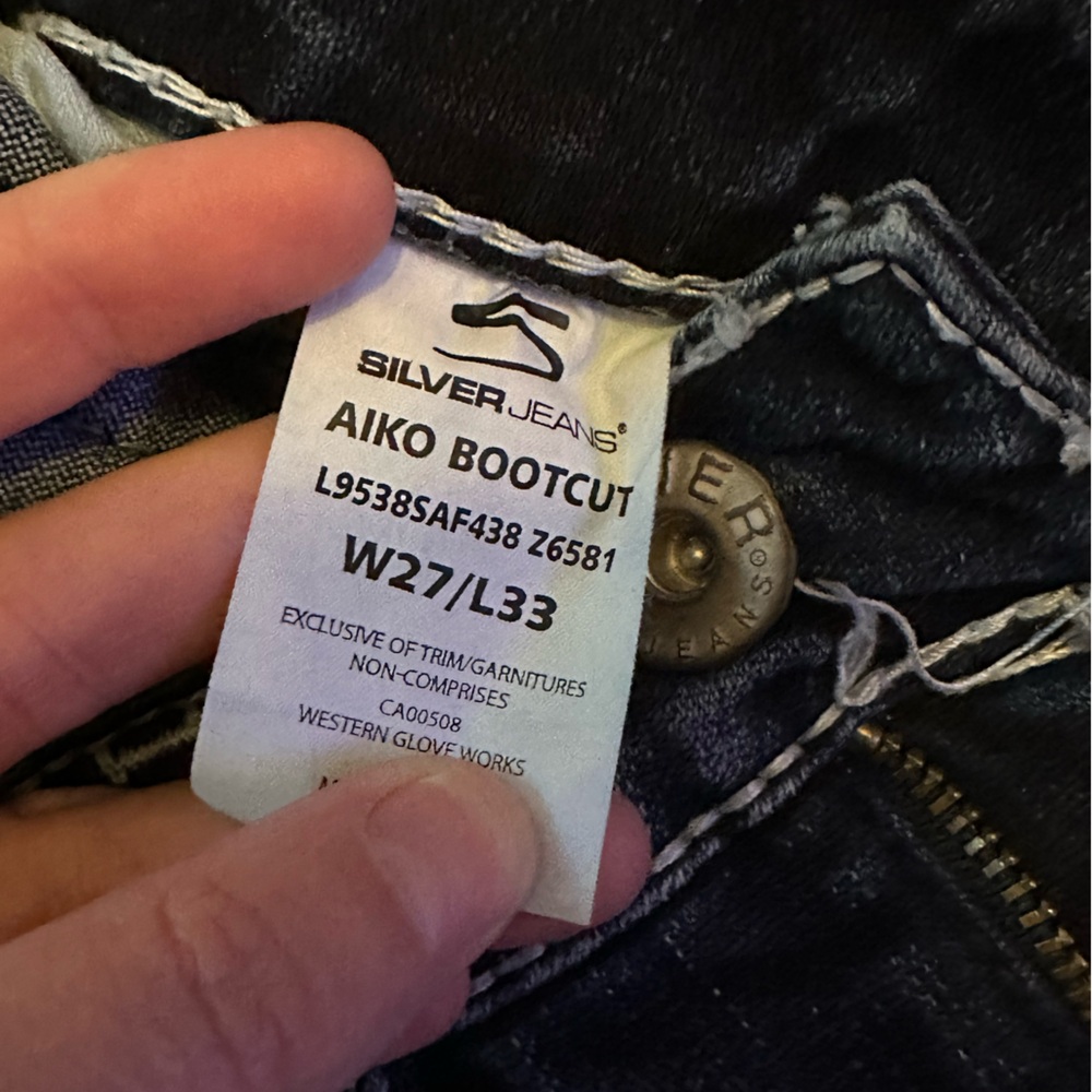 EUC silver Aiko bootcut jeans size 27 - Picture 6 of 6